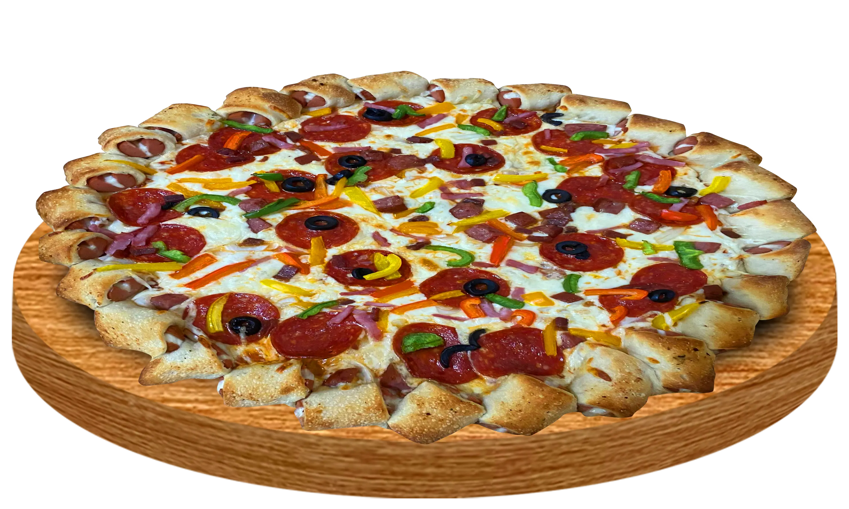 Delicious Yeg Supreme Pizza at Yeg Pizza On Wheels in Edmonton, AB